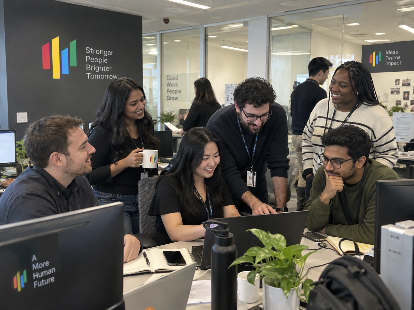 Analytix9 team collaborating during project work