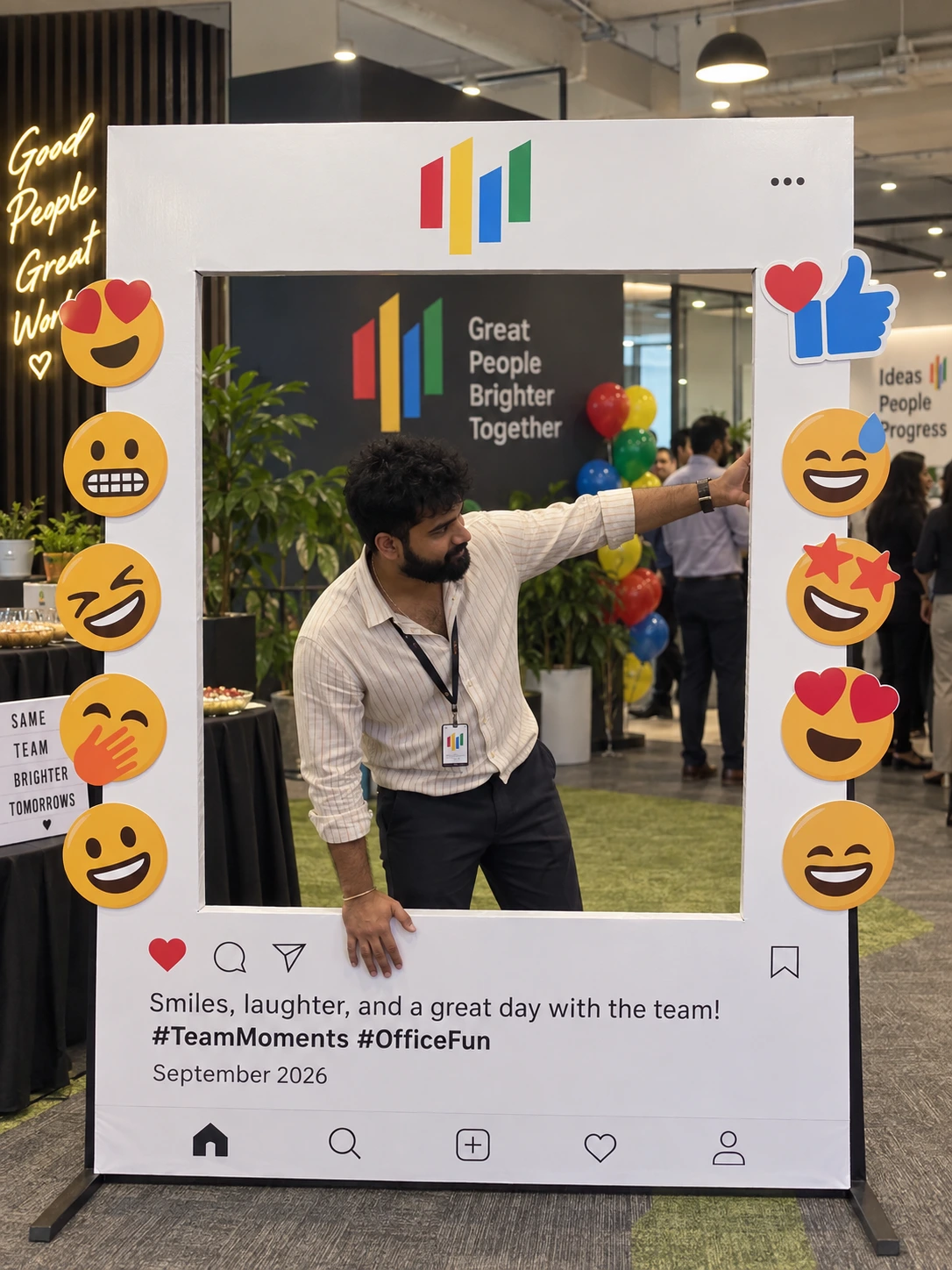 Analytix9 team member in an informal workplace moment